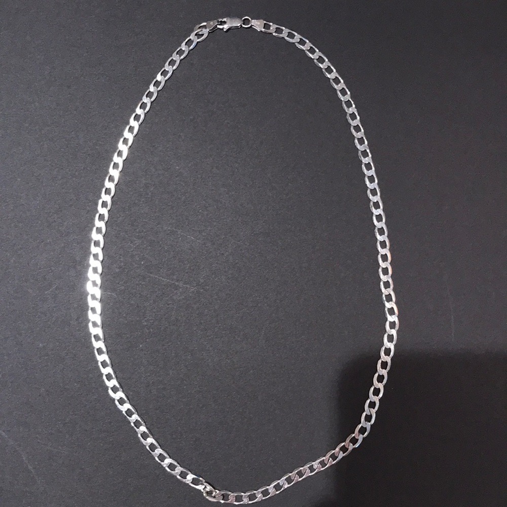 Men's sterling silver necklace.
